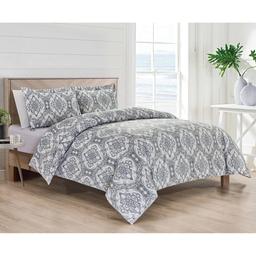 Bibb Home Damask 4pc. Duvet & Down Alternative Comforter Set