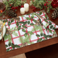 Threadmade Pinecone Plaid Holiday Fabric Placemats - Set of 4 - image 3