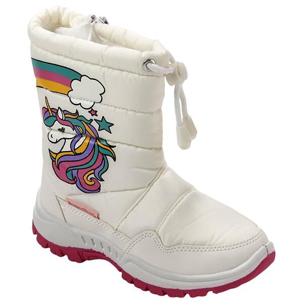 Girls Rugged Bear Unicorn Snow Boots - image 