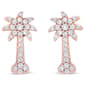 Haus of Brilliance 10kt. Rose Gold Diamond Palm Tree Earrings - image 2