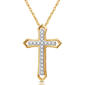 Nova Star(R) 1/10ctw. Lab Grown Diamond Gold Cross Pendant - image 1