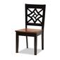 Baxton Studio Anila Two-Tone Dark Brown Wood 5pc. Dining Set - image 2