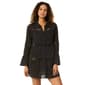Womens Anne Cole Solid Bell Sleeve Crochet Trim Cover-Up - image 1