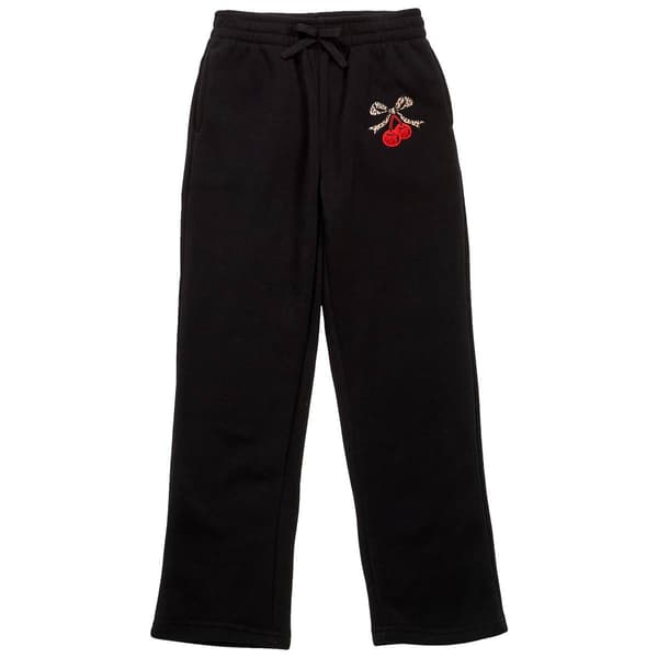 Girls (7-16) Jolie & Joy Cherry Bow Applique Fleece Lined Pant - image 