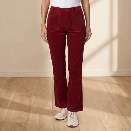 Womens Draper James Corduroy Bootcut Patch Pocket Pants - image 