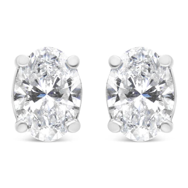 Haus of Brilliance 1ctw. Lab Grown Diamond Oval Stud Earrings