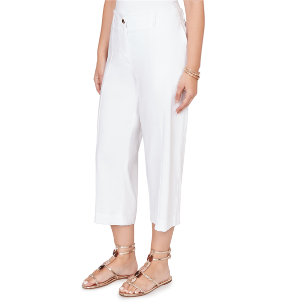 Womens Ruby Rd. Renaissance Romance Linen Wide Leg Capris