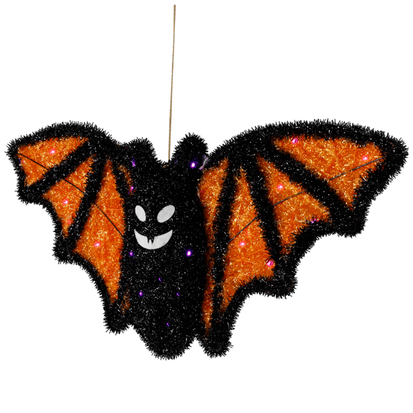 Northlight 25in. LED Black & Orange Bat Halloween Decor