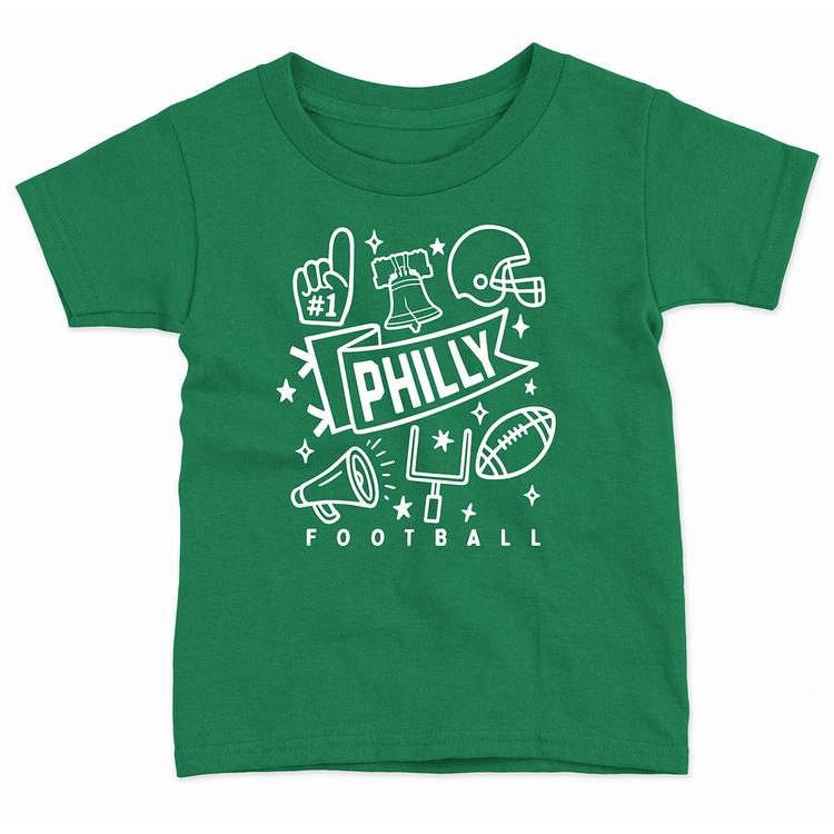 Boys (5-7) Tailgate Philadelphia Football Banner Short Sleeve Tee