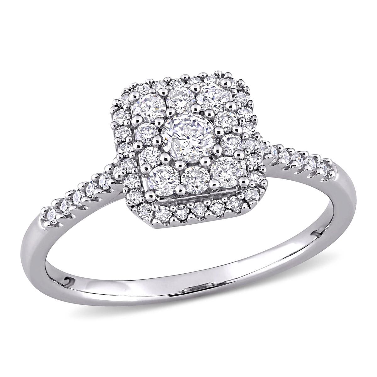 Diamond Classics™ 10kt. White Gold 1/2ctw. Diamond Square...