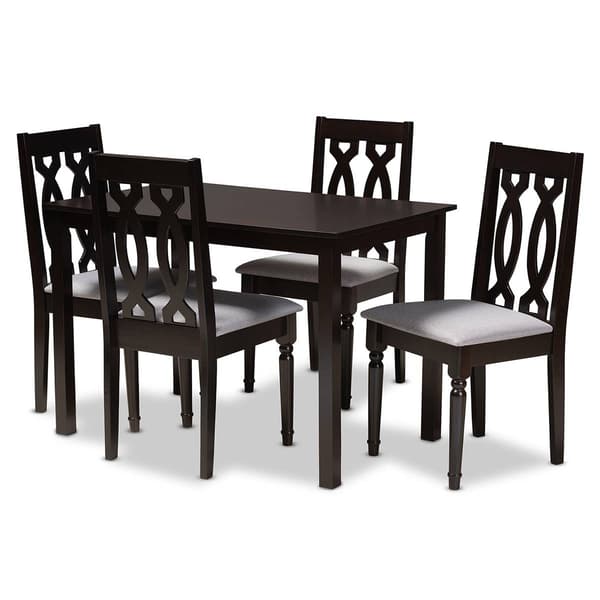 Baxton Studio Cherese 5pc. Wooden Dining Set