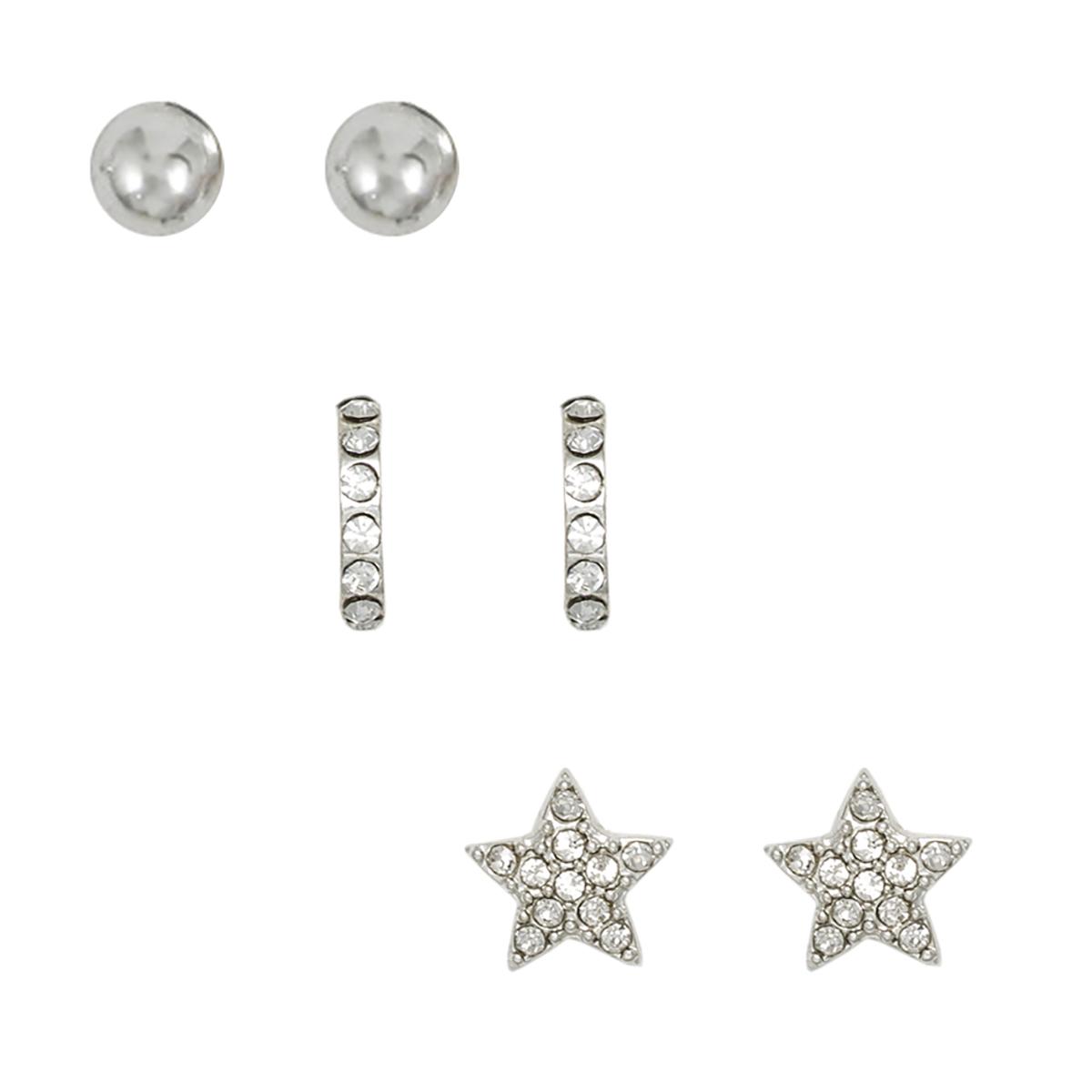 Freedom Three Set Crystal 3pr. Post Stud Earrings
