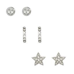 Freedom Three Set Crystal Trio Post Stud Earrings