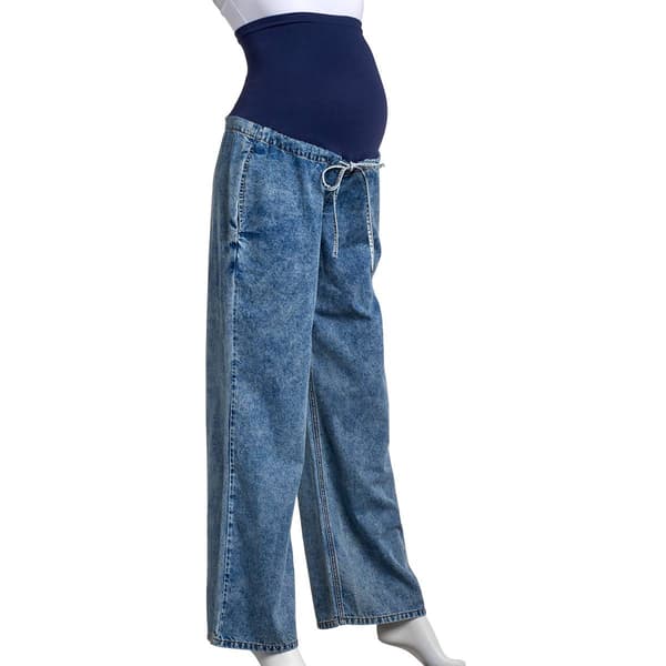 Womens Zoe + Phoebe Over The Belly Loose Fit Maternity Jeans