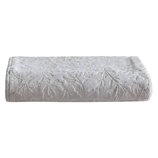 Eddie Bauer Woodblock Floral Plush-Fleece Throw - image 