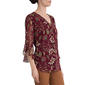 Womens Jones New York Long Flounce Sleeve Floral Blouse - image 3