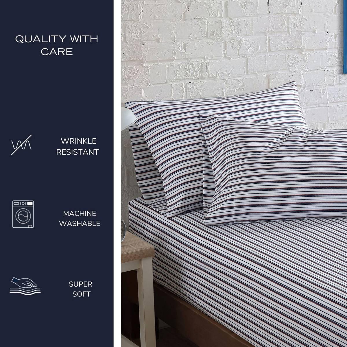 Nautica Aevery Stripe Microfiber Sheet Set