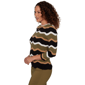 Womens Emaline La Vita Costiera 3/4 Sleeve Wavy Stripe Sweater - image 3