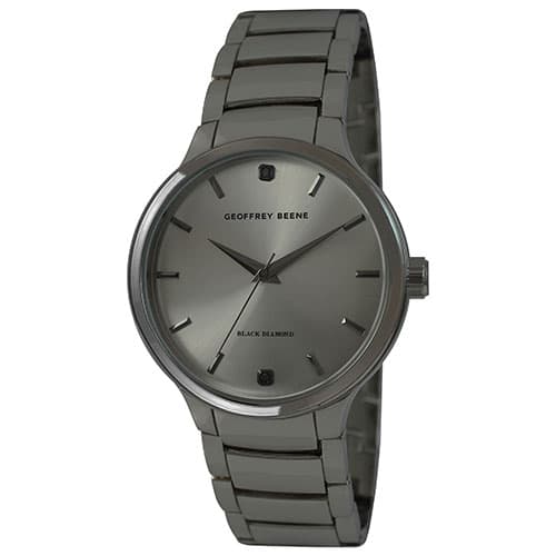 Mens Geoffrey Beene&#40;R&#41; Black Diamond Bracelet Watch - GB8140GU - image 