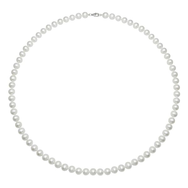 Gemstone Classics(tm) 24in. Sterling Silver & Pearl Strand Necklace - image 