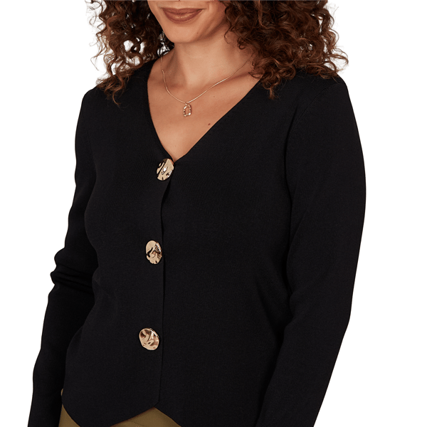 Petite Emaline La Vita Costiera Long Sleeve Solid Cardigan