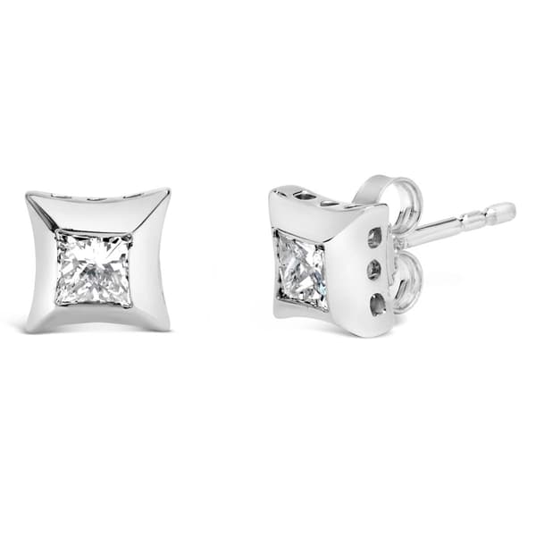 Haus of Brilliance 10kt. White Gold 1/2ctw. Diamond Stud Earrings