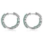 Gemstone Classics™ 4x3mm Oval Emerald Inside Out Hoop Earrings - image 2