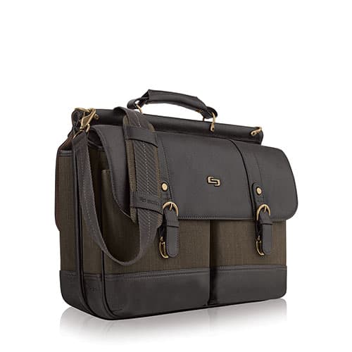 Solo Bradford Briefcase - Dark Brown