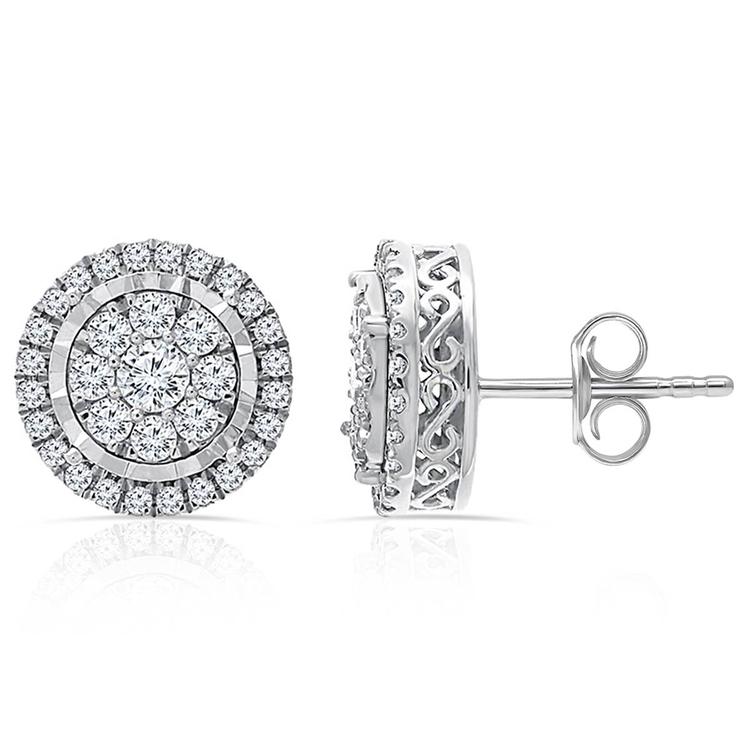 Diamond Classics(tm) White Gold Diamond Stud Earrings