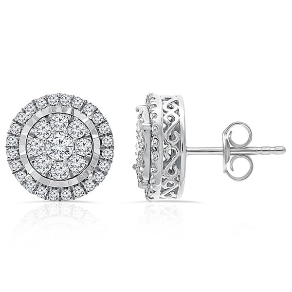 Diamond Classics(tm) White Gold Diamond Stud Earrings