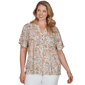 Plus Size Hearts of Palm Tropical Twist Paisley Blouse - image 1