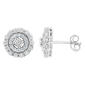 Diamond Classics&#8482; Sterling Silver Double Halo Stud Earrings - image 2
