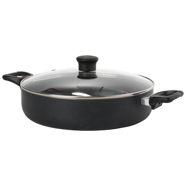 T-Fal&#40;R&#41; Essential 12in. Black Deep Everyday with Lid - image 