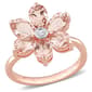 Gemstone Classics(tm) 10kt. Rose Gold Diamond Floral Ring - image 1