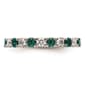 Pure Fire 14kt. White Gold Lab Created Alexandrite Eternity Band - image 1