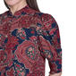 Womens Tommy Hilfiger Elbow Puff Sleeve Paisley Blouse - image 4