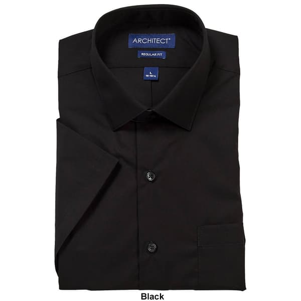 Mens Architect&#174; Short Sleeve Regular Fit Solid Dress Shirt