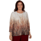 Plus Size Alfred Dunner Union Square 3/4 Sleeve Ombre Blouse - image 1