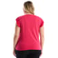 Plus Size Rafaella® Ruffle Cap Sleeve Solid Blouse - image 2