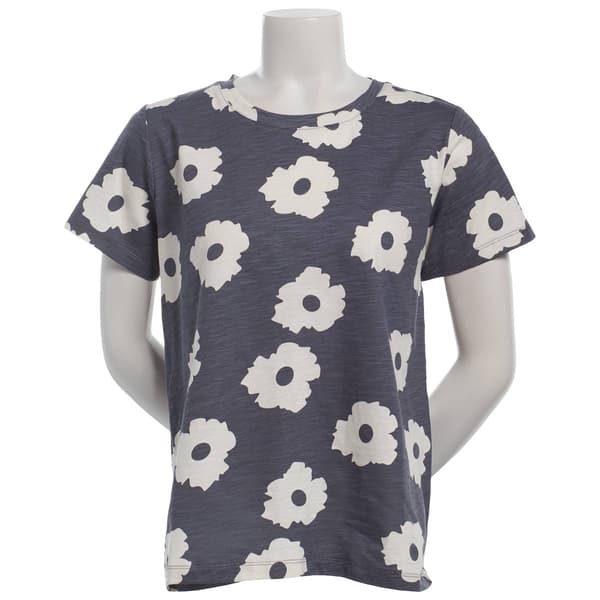 Petite Architect(R) Short Sleeve Floral Daisy Tee