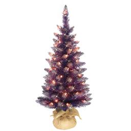 Puleo International 3ft. Pre-Lit Purple Artificial Christmas Tree
