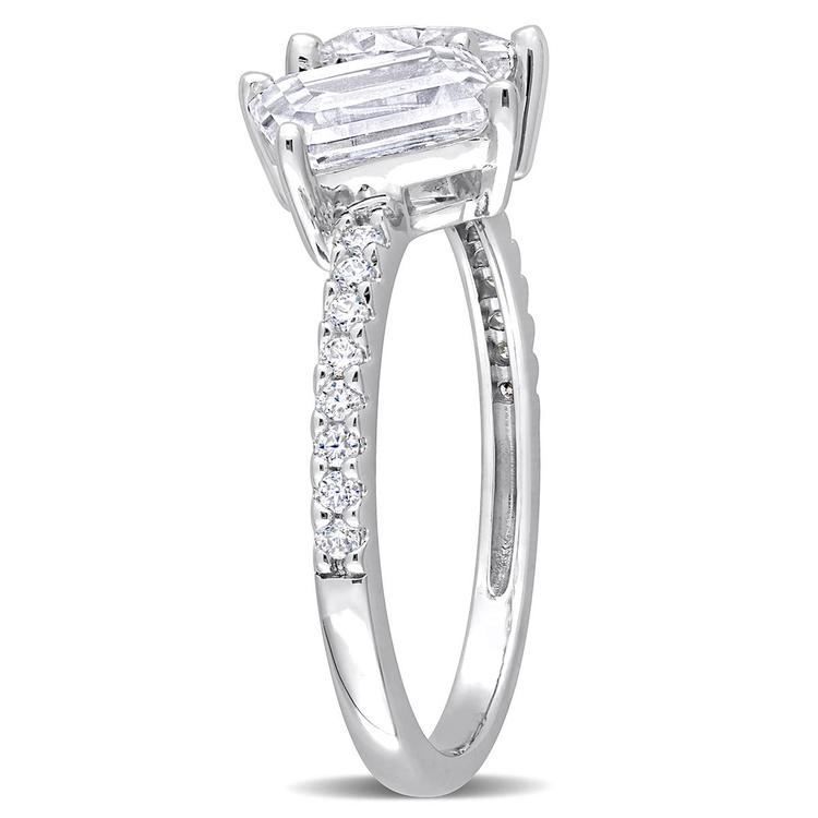 Gemstone Classics™ Sterling Silver Moissanite Statement Ring