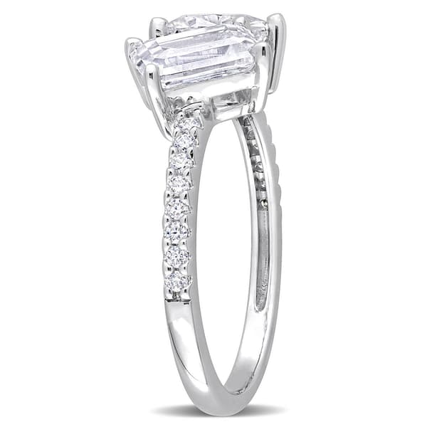 Gemstone Classics™ Sterling Silver Moissanite Statement Ring