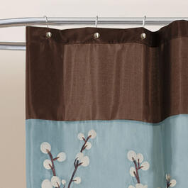 Lush Décor® Cocoa Flower Shower Curtain