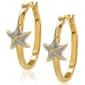 Accents by Gianni Argento Diamond Starfish Hoop Earrings - image 1