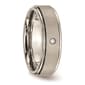 Mens Gentlemens Classics&#8482; Titanium Rounded Edge Diamond Band - image 5