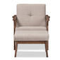 Baxton Studio Bianca Arm Chair and Ottoman Set - image 4
