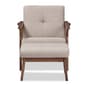 Baxton Studio Bianca Arm Chair and Ottoman Set - image 4