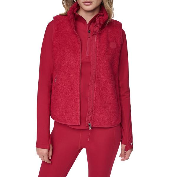 Womens DKNY Sport Mock Neck Sherpa Vest - image 