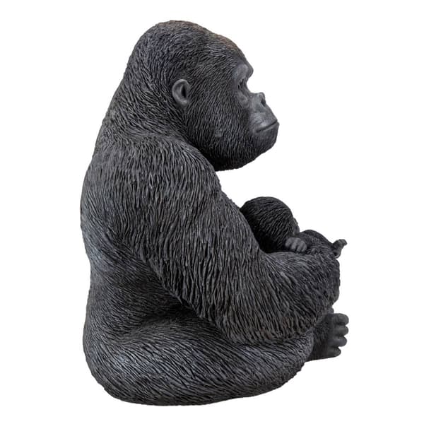 Hi-Line Gift Gorilla Sitting with Baby Garden Statue